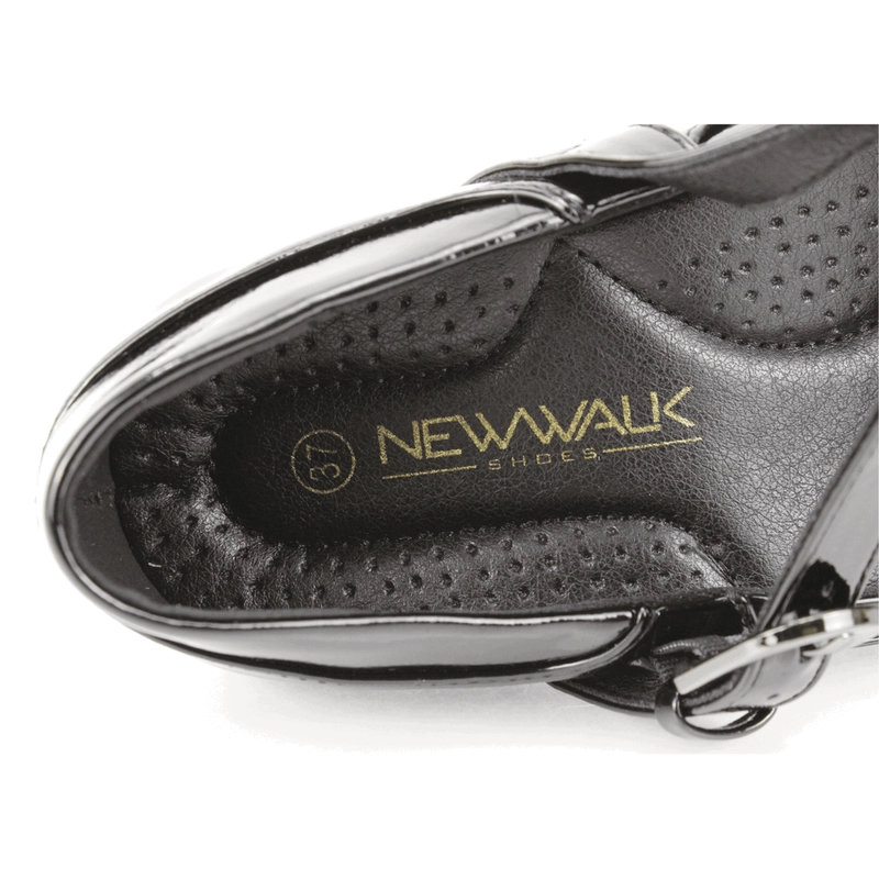 ZAPATO NEW WALK CONFORT CUEQUERO NEGRO CHAROL - 5