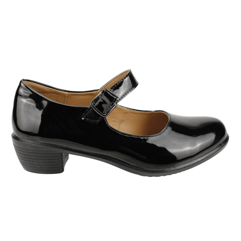 ZAPATO NEW WALK CUECA CONFORT NEGRO BRILLANTE - 1