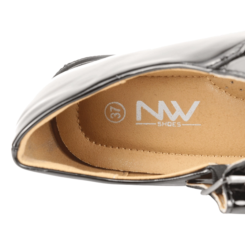 ZAPATO NEW WALK CUECA CONFORT NEGRO BRILLANTE - 5