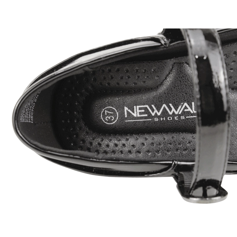 ZAPATO NEW WALK CUEQUEROS CONFOT NEGRO CHAROL - 5
