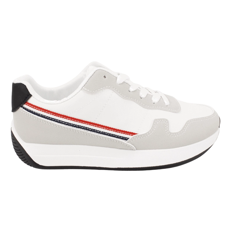 ZAPATILLA NEW WALK STREET URBANA GRIS BLANCA - 1