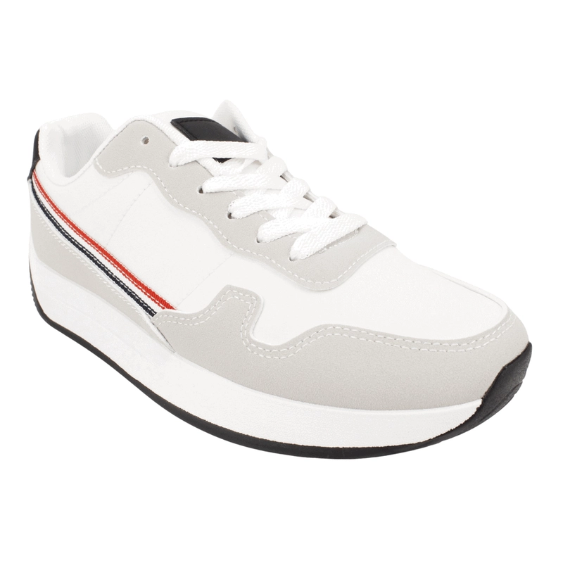 ZAPATILLA NEW WALK STREET URBANA GRIS BLANCA - 3
