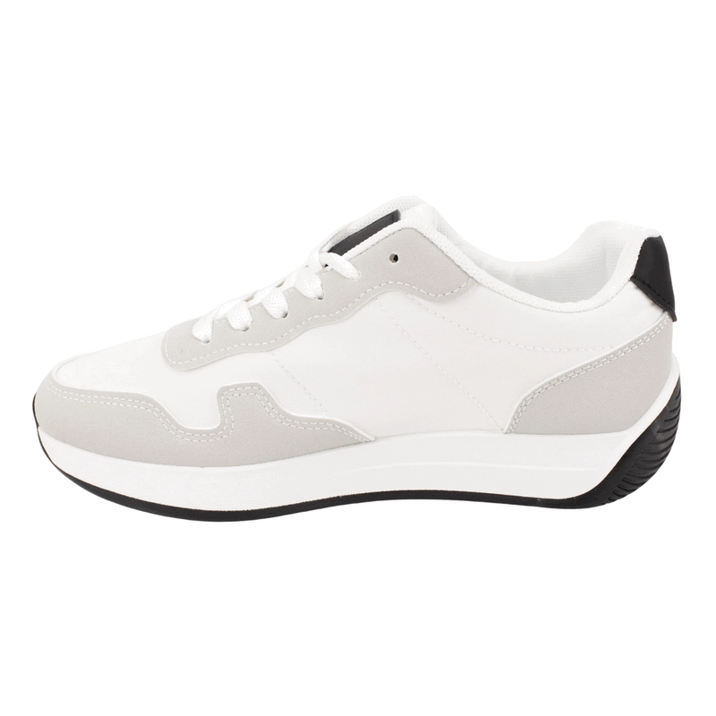 ZAPATILLA NEW WALK STREET URBANA GRIS BLANCA - 7