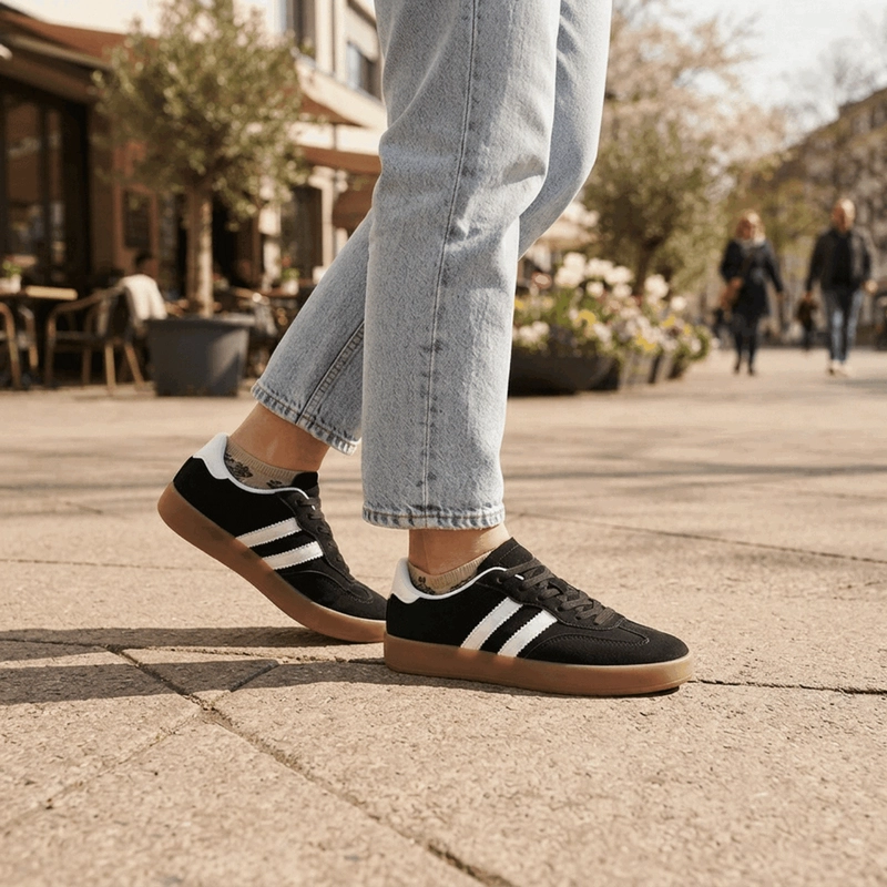 ZAPATILLA NEW WALK RETRO URBANA NEGRA - 2