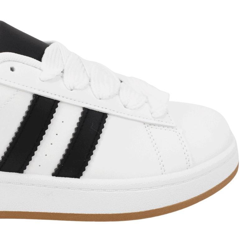 ZAPATILLA NEW WALK CLASICA RETRO BLANCA Y NEGRA - 5