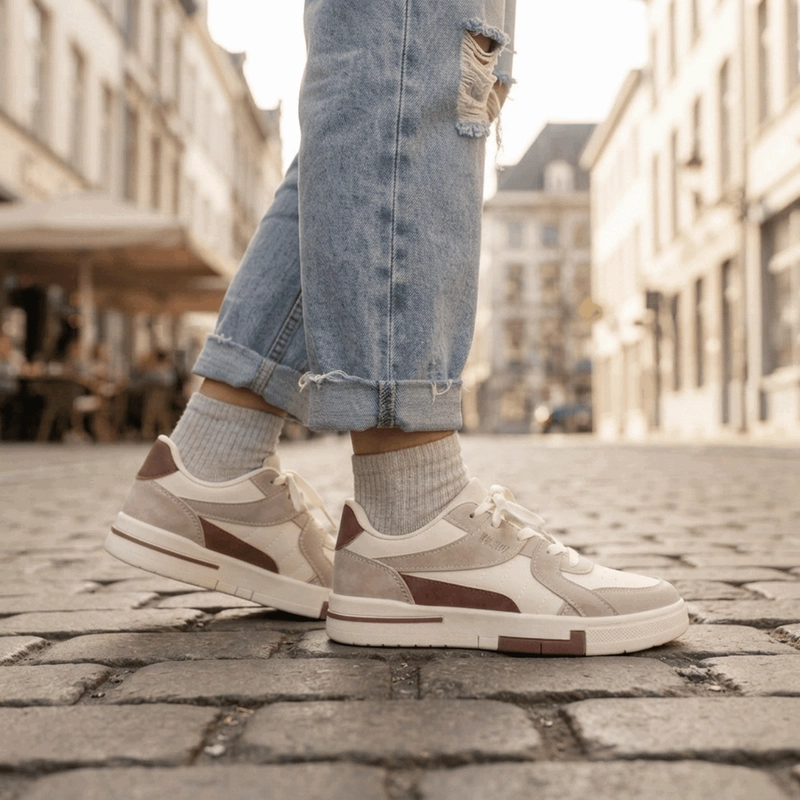 ZAPATILLA NEW WALK TREND URBANA ROSA - 2