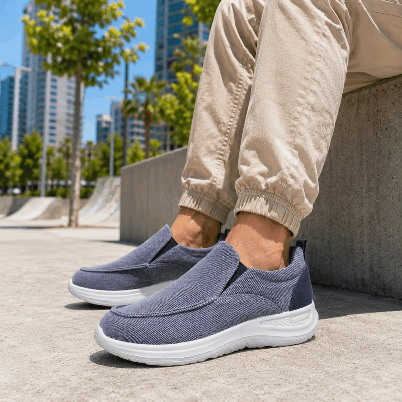 ZAPATILLA NEW WALK CITY CONFORT SLIP ON GRIS - 2