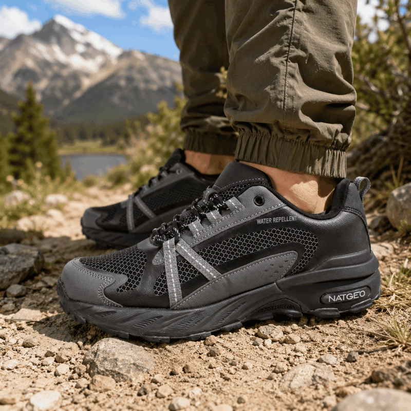 ZAPATILLA NAT GEO WATER REPELLENT NEGRO - 2