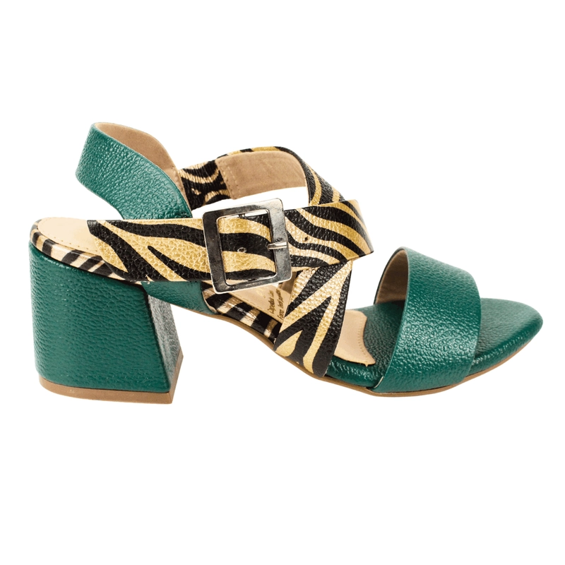 SANDALIA EXS LOLA CUERO VERDE - 1