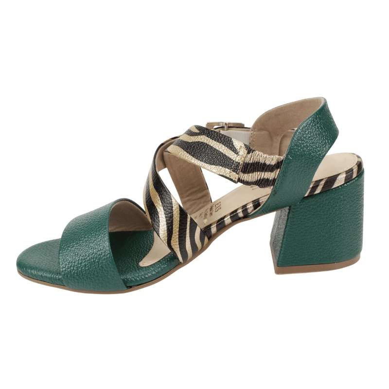 SANDALIA EXS LOLA CUERO VERDE - 4