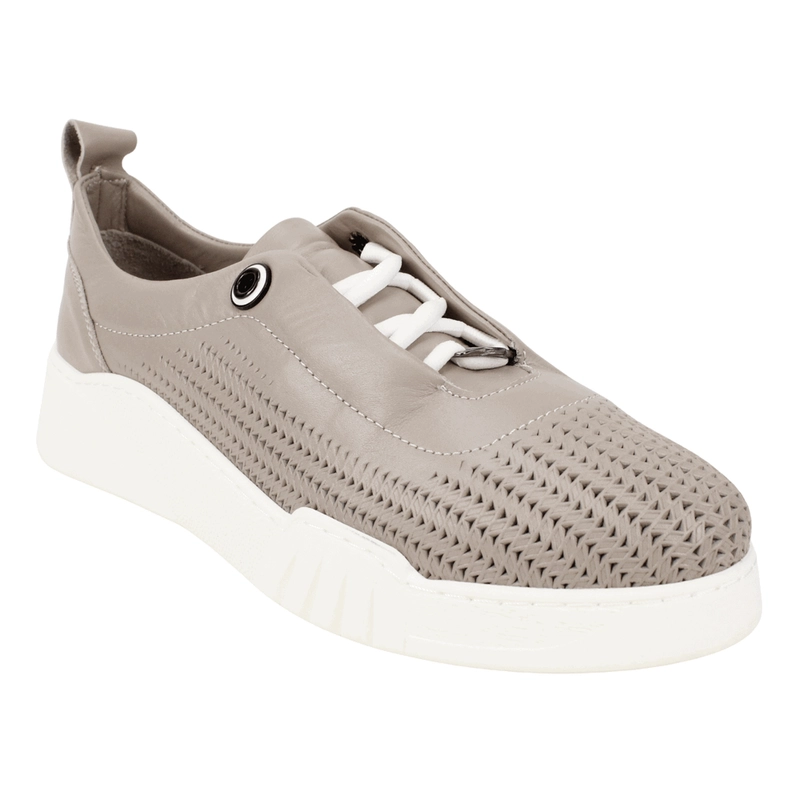 ZAPATILLA EXS TROQUELADA CUERO KHAKI - 3
