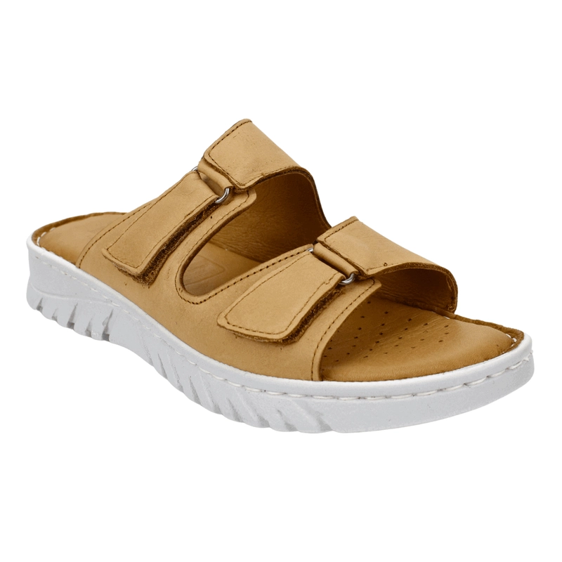 SANDALIA EXS VELCRO CONFORT CUERO CAMEL - 3
