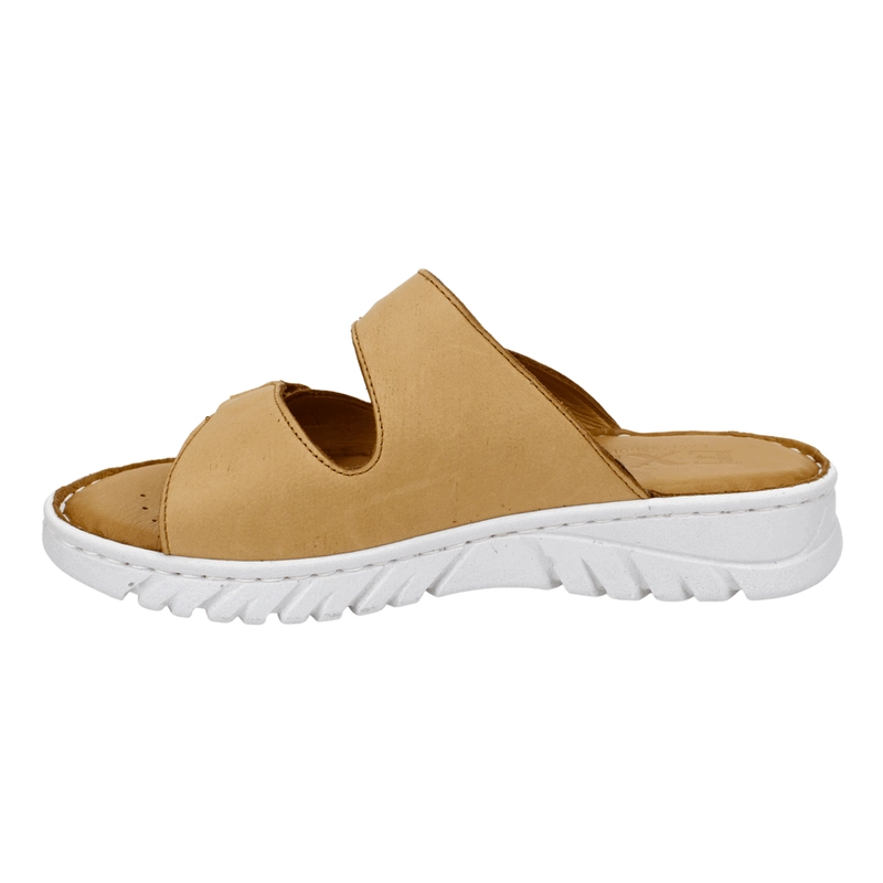 SANDALIA EXS VELCRO CONFORT CUERO CAMEL - 4