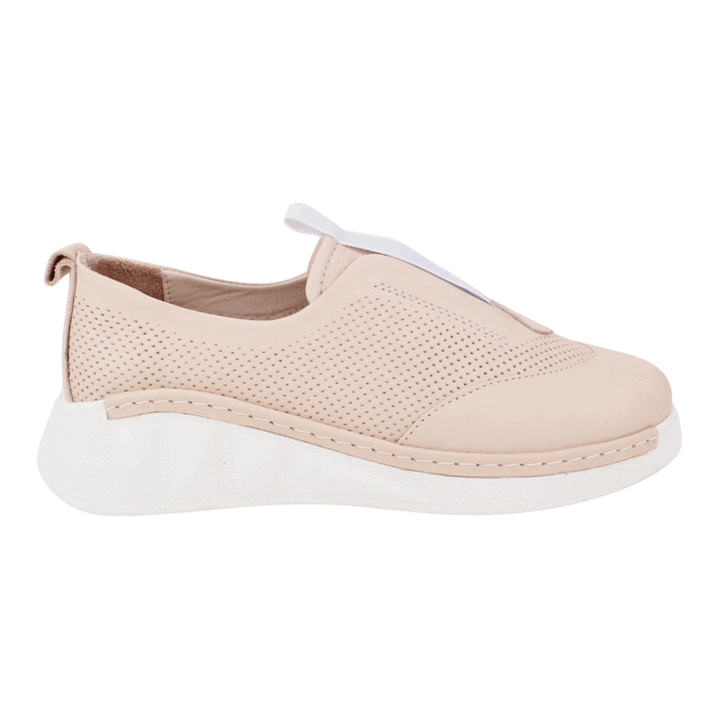 ZAPATILLA EXS SLIP ON CUERO ROSA - 1