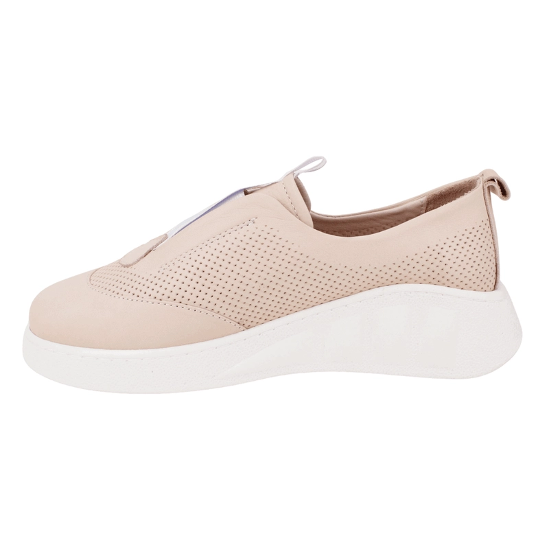 ZAPATILLA EXS SLIP ON CUERO ROSA - 4