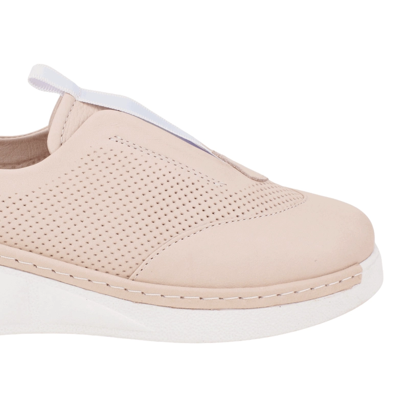 ZAPATILLA EXS SLIP ON CUERO ROSA - 5