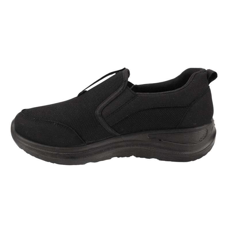 ZAPATILLA NEW WALK MESH CONFORT SLIP ON NEGRA - 4