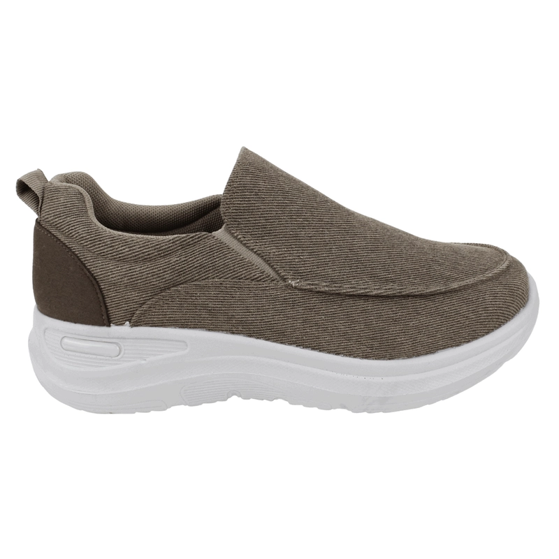 ZAPATILLA NEW WALK CITY  CONFORT SLIP ON MARRON - 1