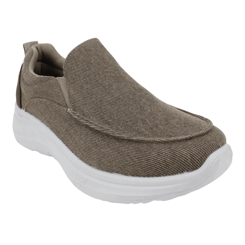 ZAPATILLA NEW WALK CITY  CONFORT SLIP ON MARRON - 3