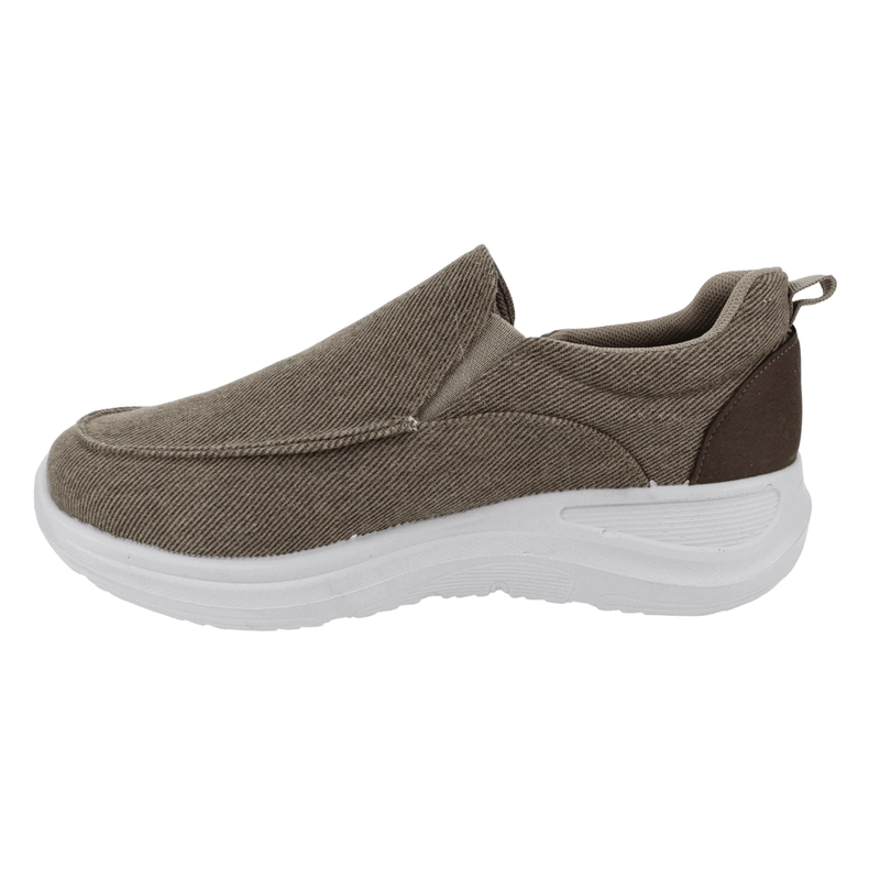ZAPATILLA NEW WALK CITY  CONFORT SLIP ON MARRON - 4