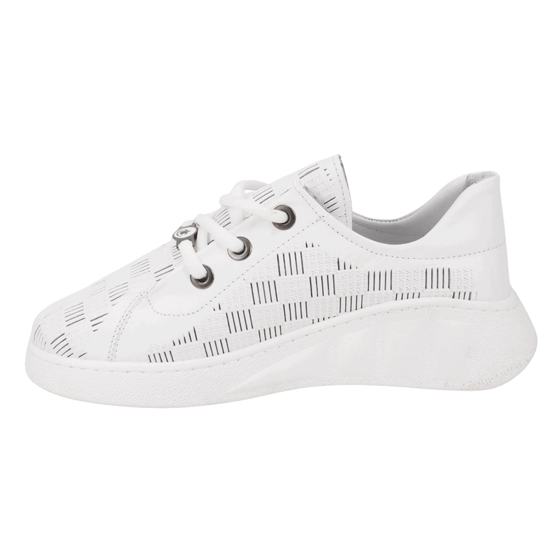 ZAPATILLA EXS CUADRILLE CUERO BLANCA - 4