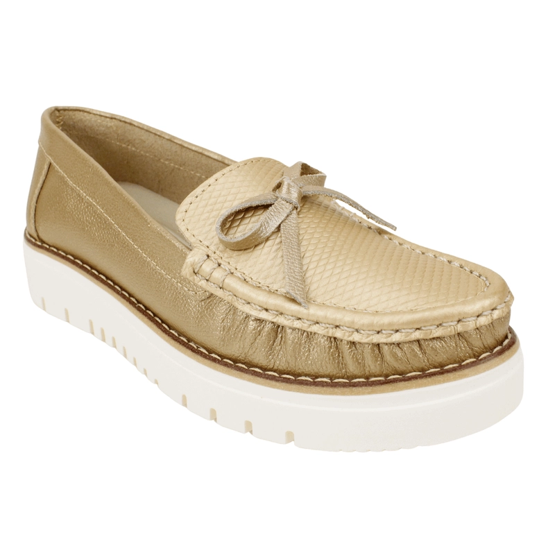 MOCASIN EXS CLASICA CONFORT CUERO DORADO - 3