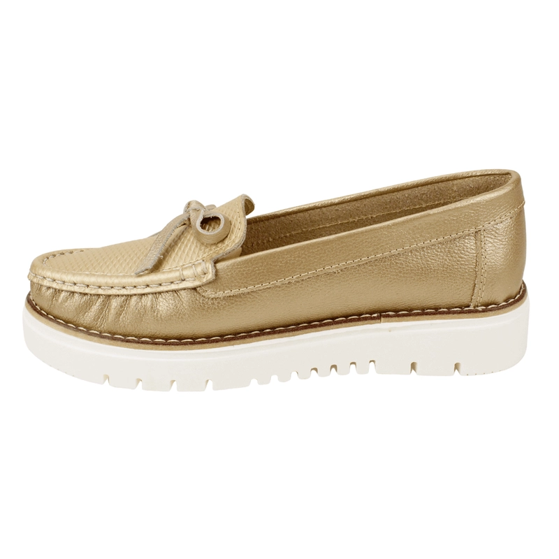 MOCASIN EXS CLASICA CONFORT CUERO DORADO - 4