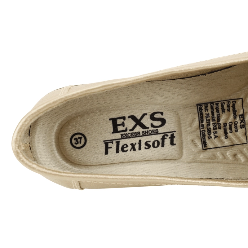 MOCASIN EXS CLASICA CONFORT CUERO DORADO - 5