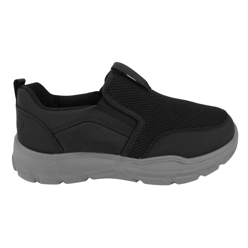 ZAPATILLA NEW WALK SLIP ON CONFORT URBAN NEGRA - 1