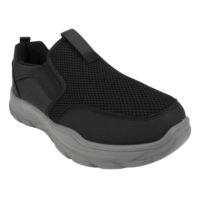 ZAPATILLA NEW WALK SLIP ON CONFORT URBAN NEGRA - 3