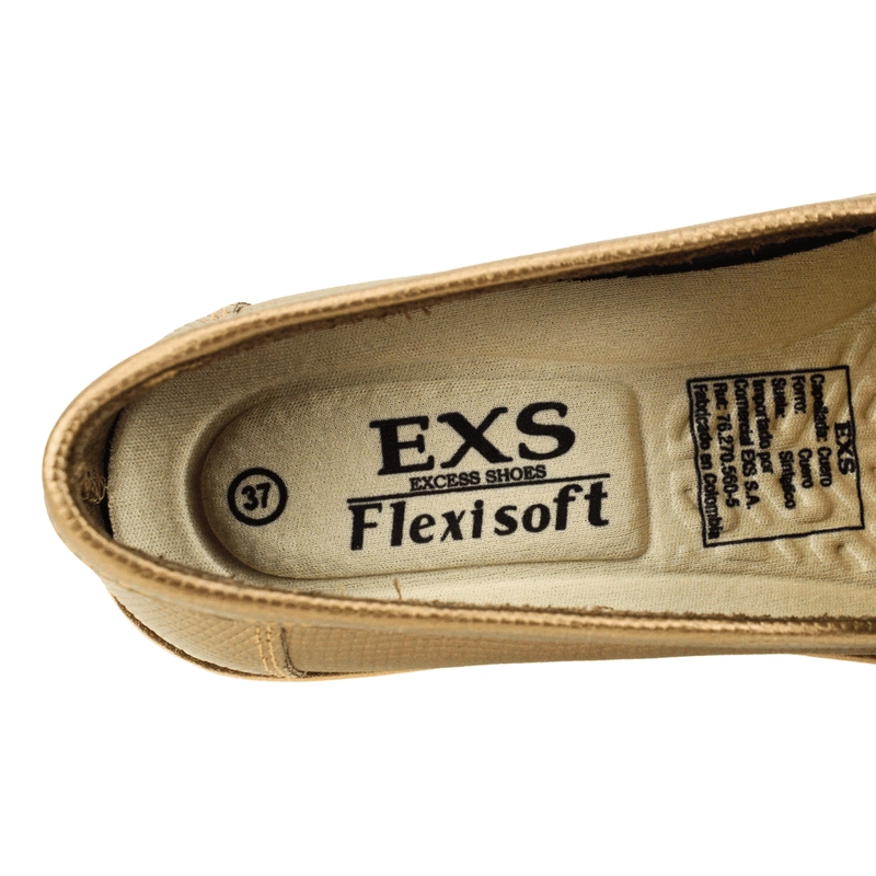 MOCASIN EXS TROQUELADO CONFORT CUERO BRONCE - 5