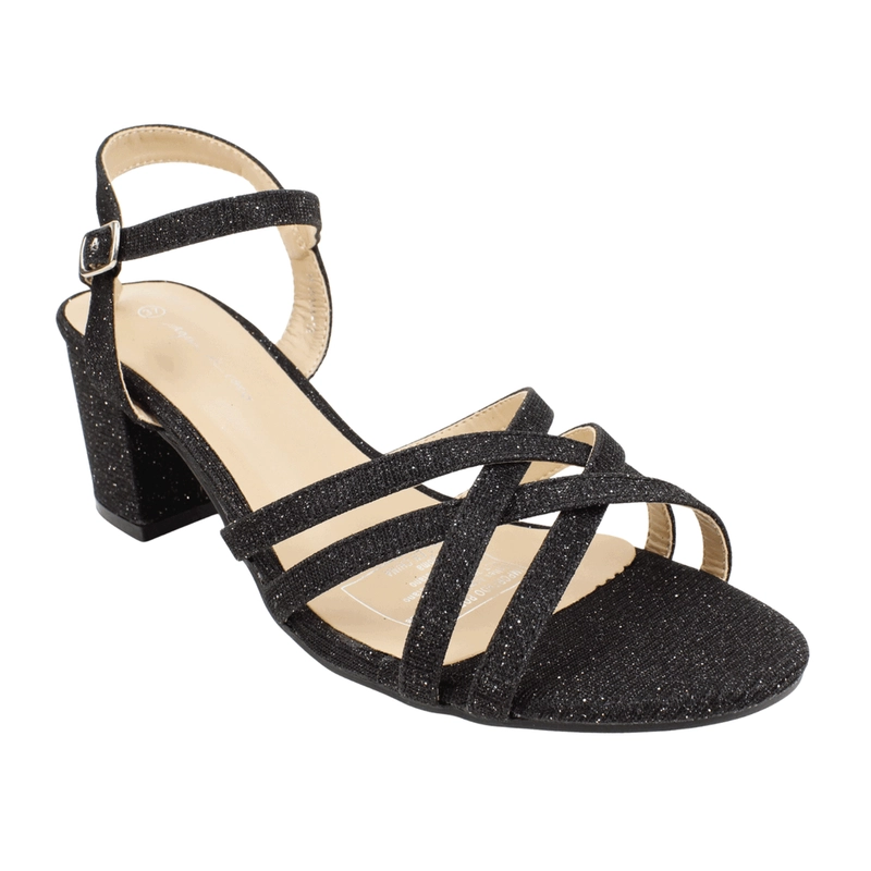 SANDALIA AGUA DE COCO FIESTA NEGRA BRILLANTE - 3