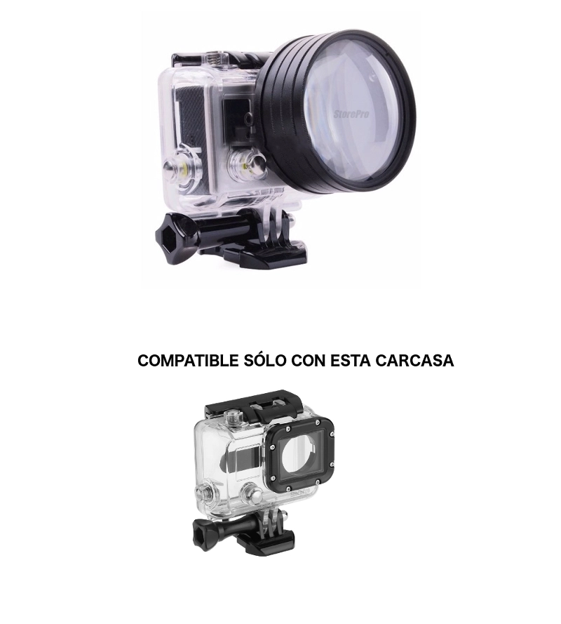 LENTE CLOSE UP MACRO PARA GOPRO HERO 3 - 2