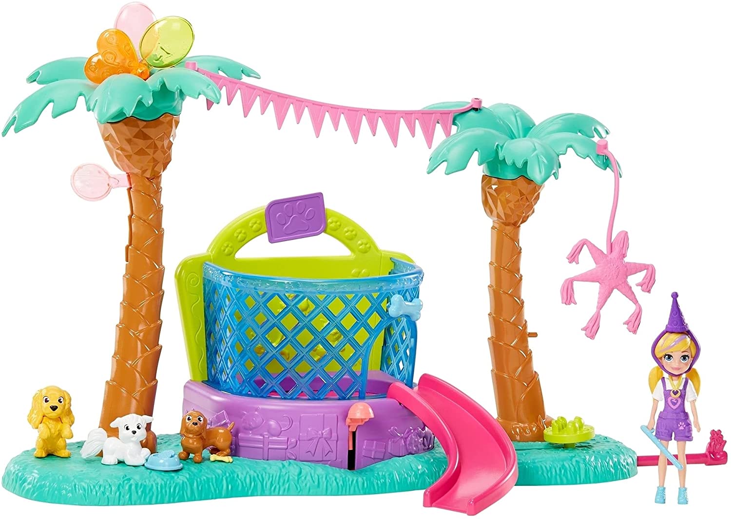 JUGUETE POLLY POCKET FUCSIA PARQUE DE MASCOTAS - 1