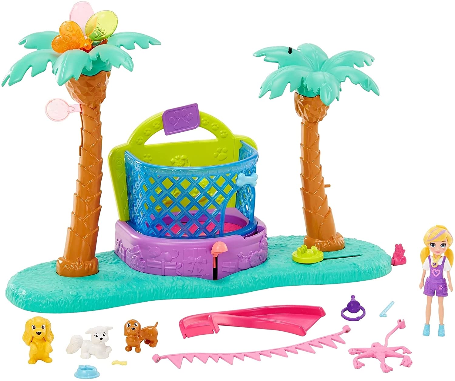 JUGUETE POLLY POCKET FUCSIA PARQUE DE MASCOTAS - 4