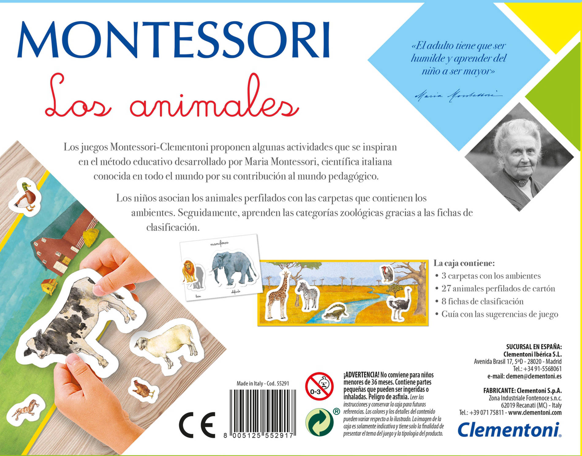 JUEGO EDUCATIVO CLEMENTONI LOS ANIMALES - 3