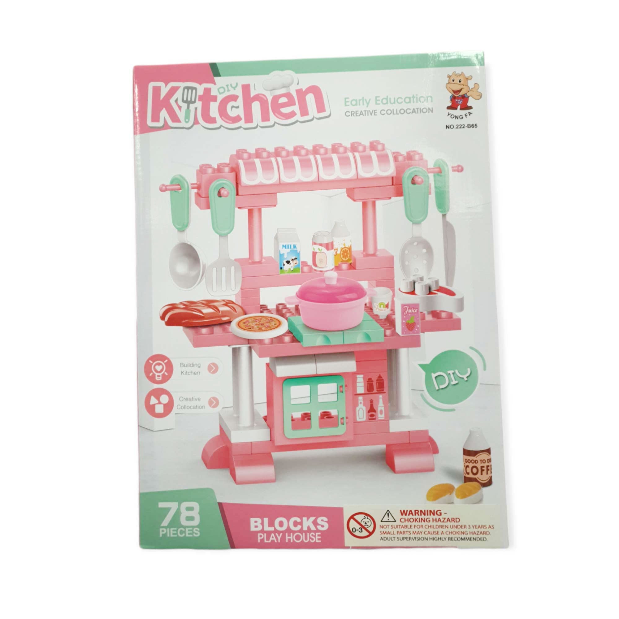 JUEGOS DE BLOQUES EVERKIDS ROSADO (COCINA) - 2