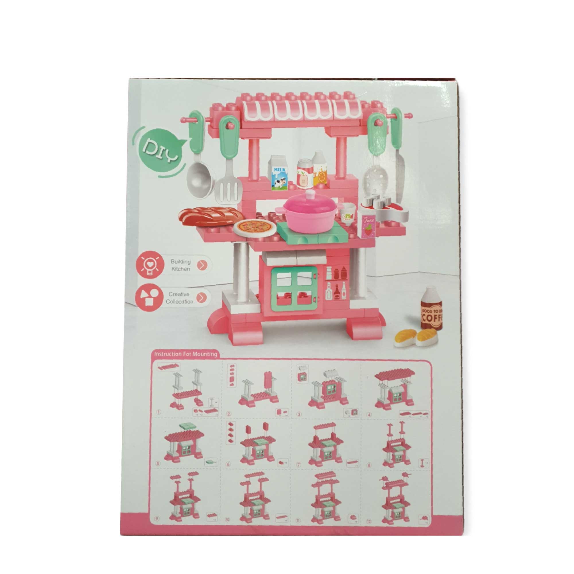 JUEGOS DE BLOQUES EVERKIDS ROSADO (COCINA) - 3