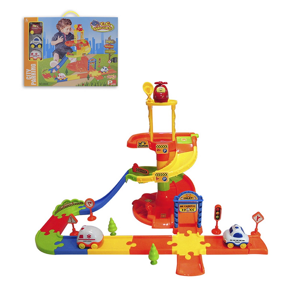 JUEGO ARMABLE EVERKIDS AMARILLO CITY PARKING - 1