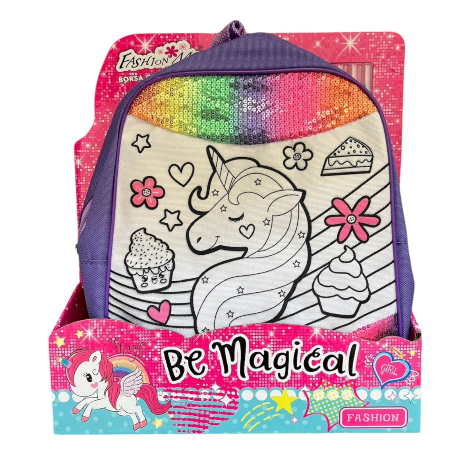 MOCHILA UNICORNIO LENTEJUELAS - 1