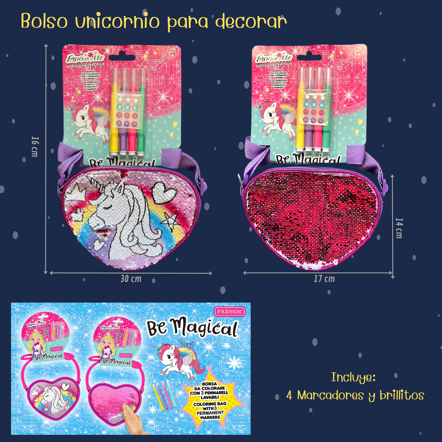 BOLSO NIÑA PARA COLOREAR CORAZON - 3