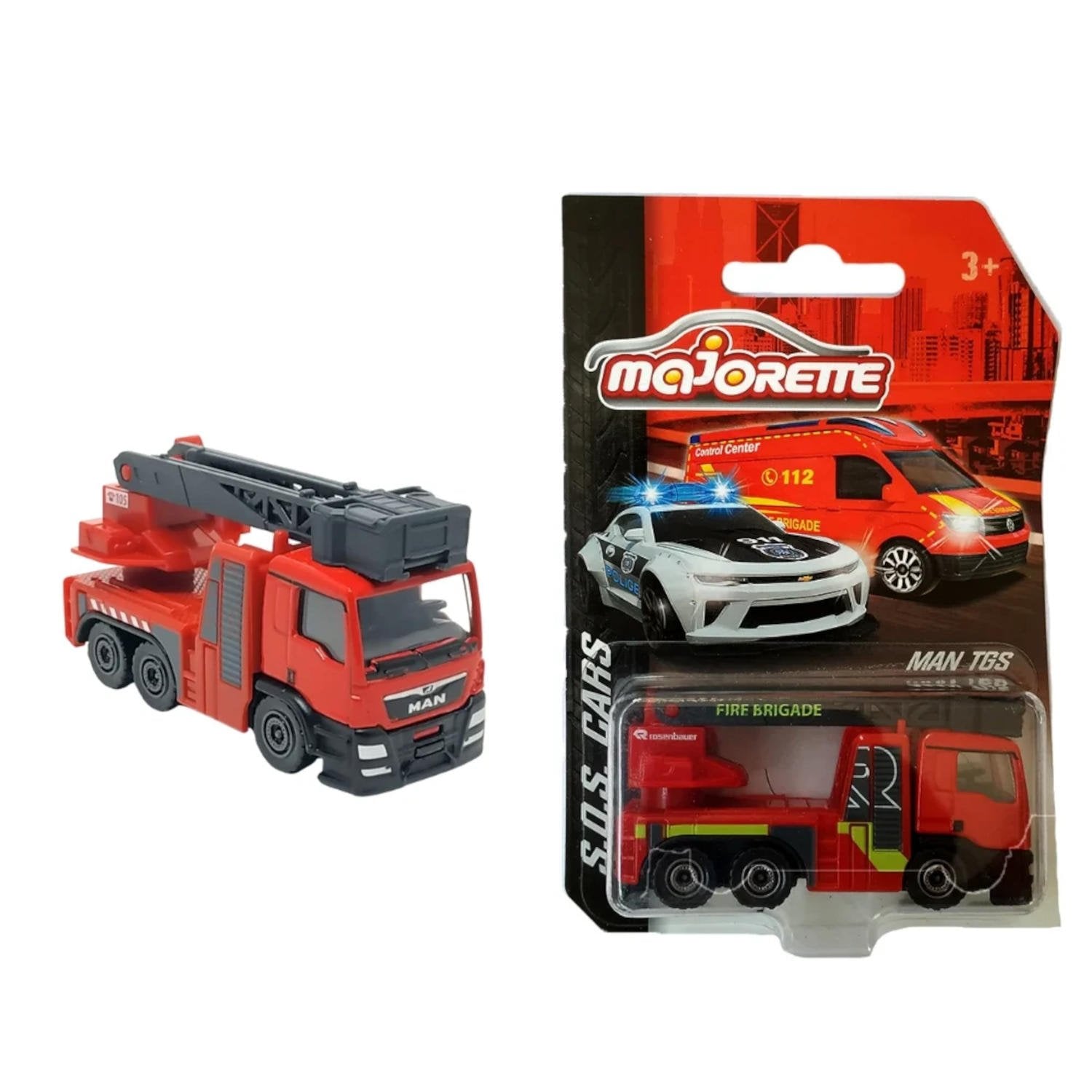 AUTOS MAJORETTE S.O.S. MAN TGS FIRE ENGINE - 1