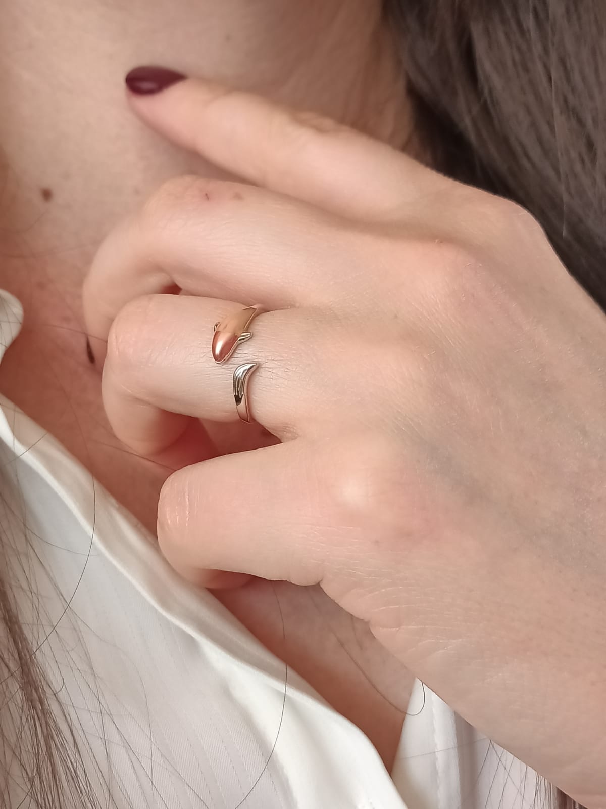 ANILLO AJUSTABLE PEZ NARANJA MAR PLATA 925 AMOR AL MAR LOVE - 2