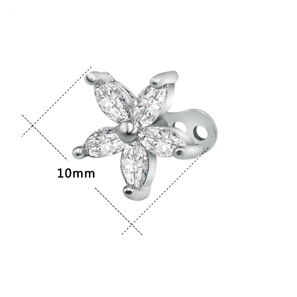 PIERCING ANCLA DERMICA TUERCA ACERO DE TITANIO HIPOALERGENICO - 2