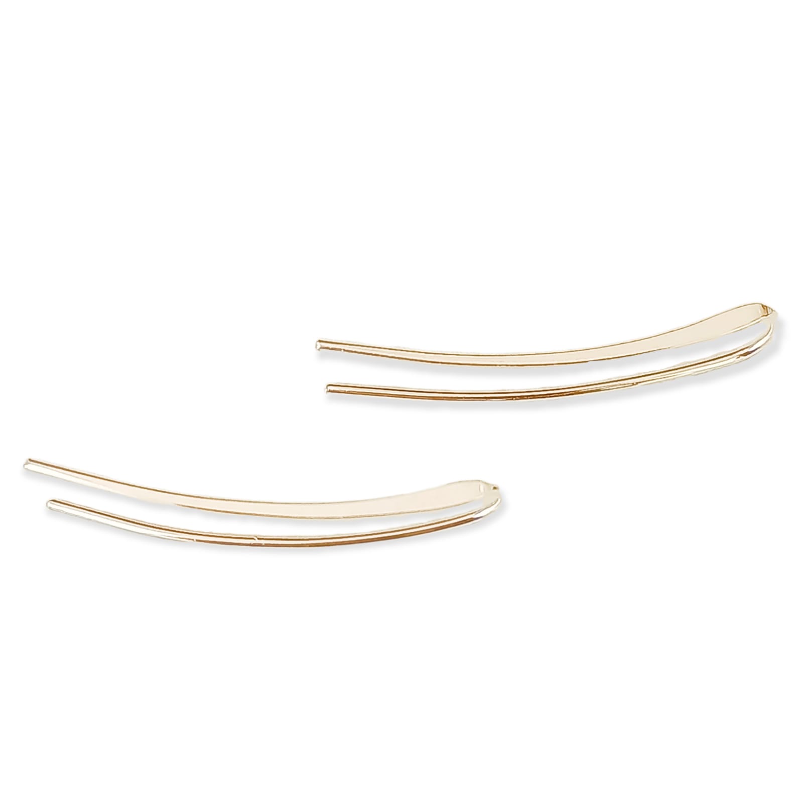 PENDIENTES PLATA CLIP GANCHO PUNK ROCK JOYA MINMALISTA AROS - 1