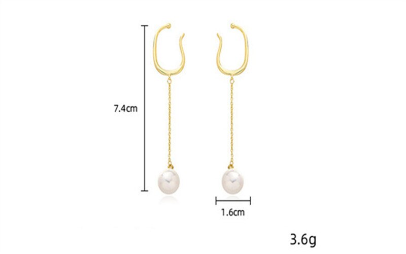 AROS PENDIENTES PERLA SIN HOYOS SIN PERFORACIONES - 4