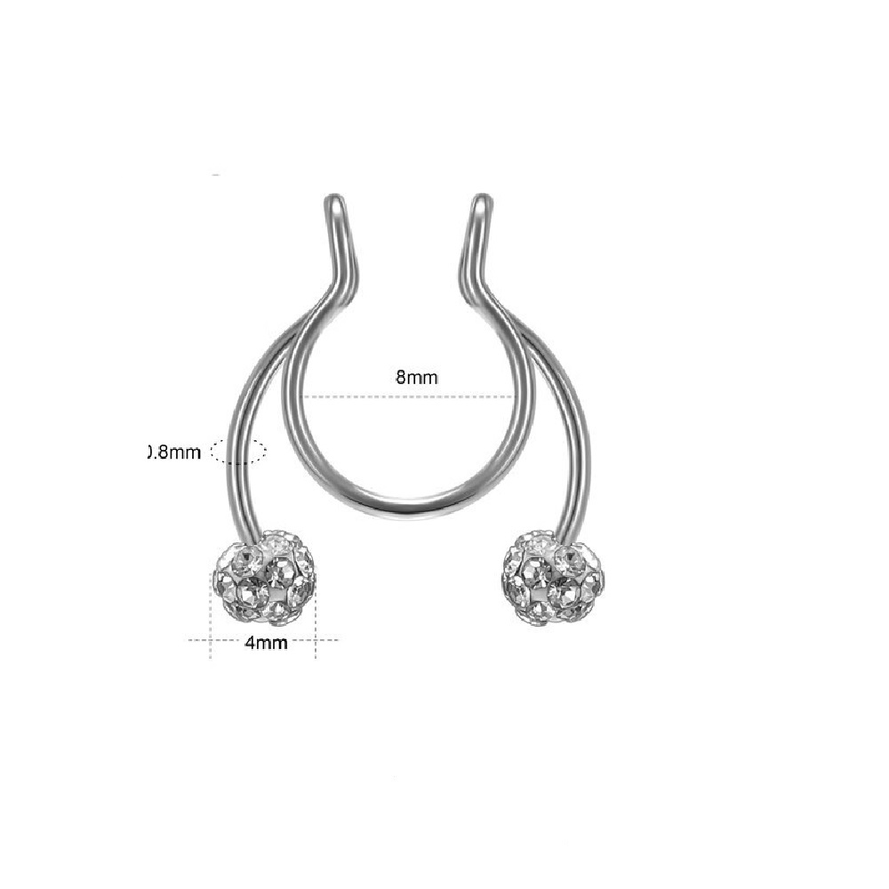 PIERCING ZIRCONIA SIN HOYOS SIN PERFORACIÓN TORNASOL SEPTUM - 4