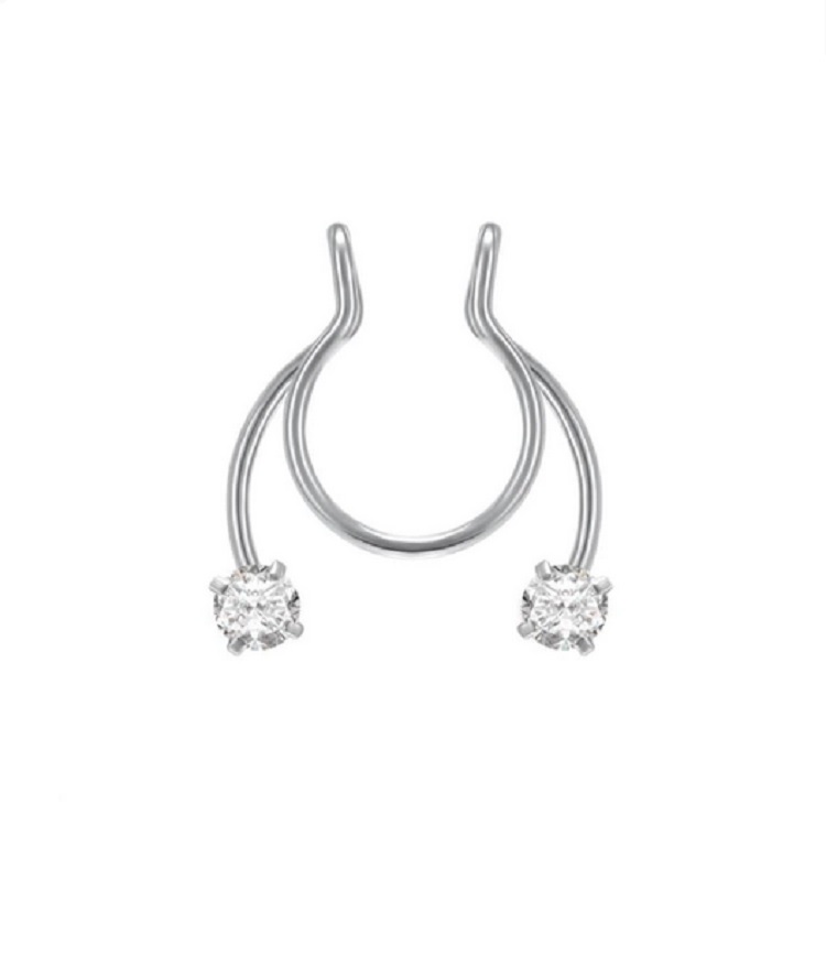 PIERCING ZIRCONIA SIN HOYOS SIN PERFORACIÓN TORNASOL SEPTUM - 1