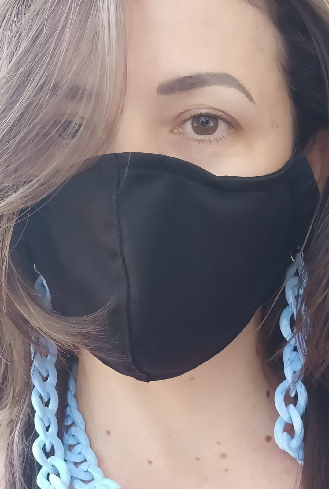 SUJETADOR EL BAÚL DE JUMA ESLABONES DE LENTES O MASCARILLA ROSA SUAVE CELESTE - 2
