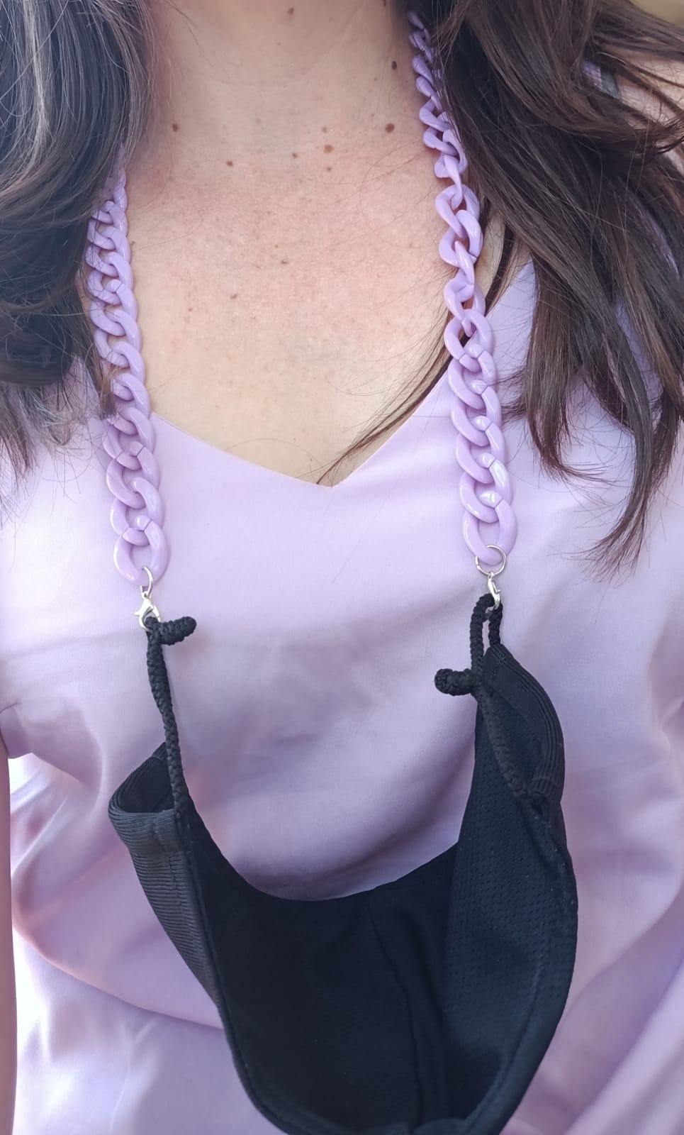 SUJETADOR EL BAÚL DE JUMA ESLABONES DE LENTES O MASCARILLA ROSA SUAVE LILA - 3